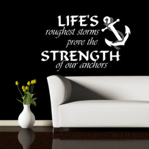 ... Anchor Symbol Quote Wall Decal Kids Nursery Boys Bedroom Dorm AN355