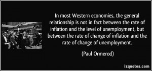 In most Western economies, the general relationship is not in fact ...
