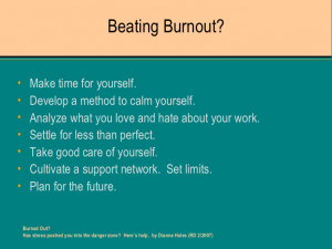 Beating burnout (1slide)