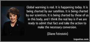 Global warming is real. It is happening today. It is being charted by ...