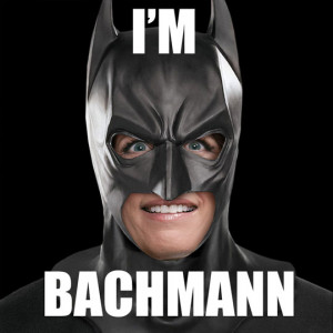 Funny photos funny Michele Bachmann Batman mask