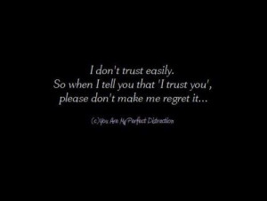 Trust once broken....Can never be mended!!