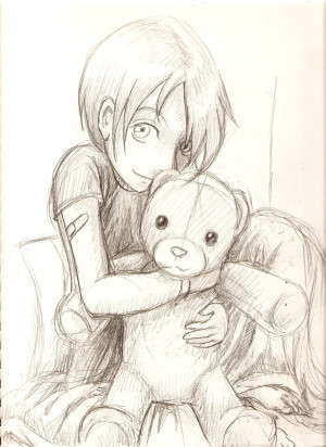 That Teddy Bear And Anime Girl