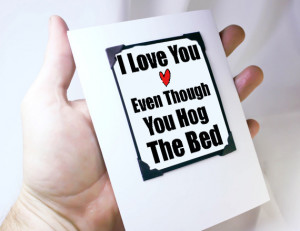 hog the bed mgt lov031 $ 6 00 funny hog the bed card