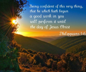Philippians 1:6(KJV)