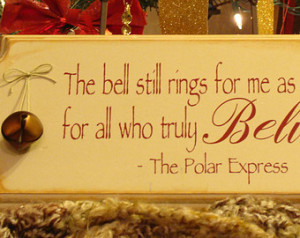Polar Express Wood Plaque with &quo t;Believe