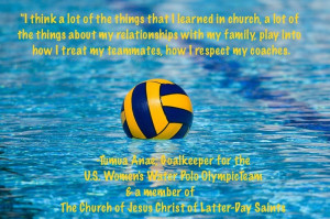 Christ, and goalkeeper for the U.S. Women's Water Polo Olympic Team ...