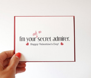 Valentines Card - I Love you Card - Secret Admirer - Happy Valentines ...