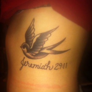 tattoo #jesus #sparrow #christian #bible #ribs #side