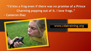 ... was no promise of a Prince Charming popping out of it. I love frogs