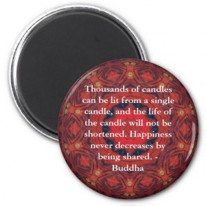 Buddha inspirational QUOTE - Thousands of candles Fridge Magnet