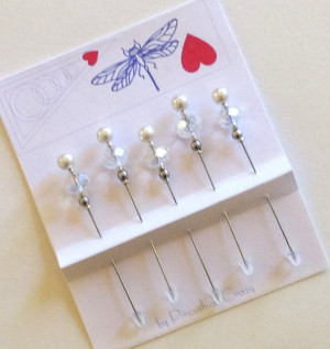 Decorative Sewing Pins - Crystal Clear - - Pin Toppers - Dress up your ...
