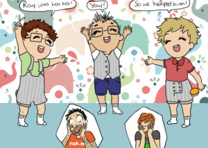 Ray Narvaez Jr Mom Photobomb picture