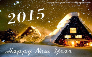 Happy New Year 2015 Snow Fall Night wallpaper pics