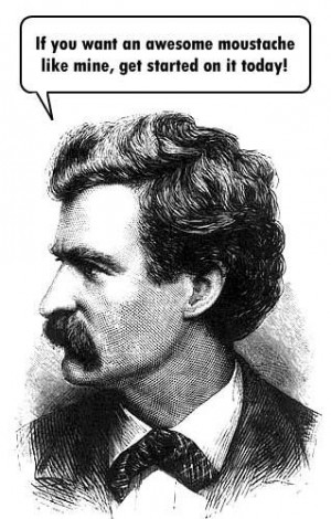 mark twain mustache | Mark Twain and his awesome moustache