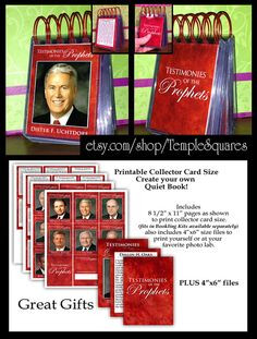 PRINTABLE FILES - Testimonies of the Prophets Quiet Book - Collector ...