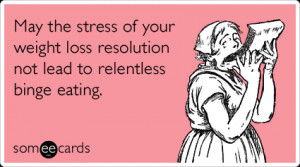Funny Encouragement Ecard: May the stress of your weight loss ...