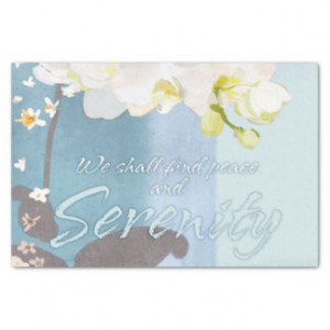 Serenity Inspirational Quote White Orchid Flower 10