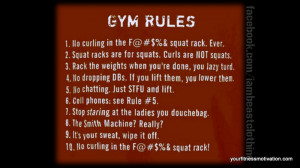 Fitness Motivation #27: Gym Rules