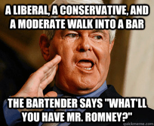 liberal a conservative and a moderate walk into a bar th - Right ...