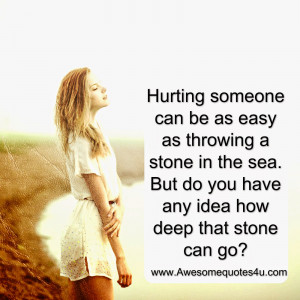 Hurtful words spoken cannot be taken back. Wound may be healed by an ...