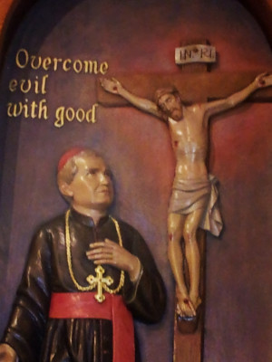 ... of the Immaculate Conception. The quote is from St. Paul, Rom. 12:21