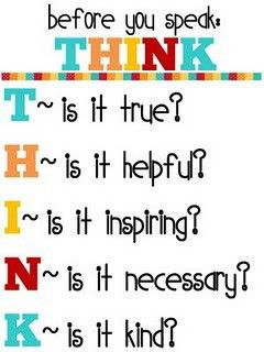 Classroom Quotes / Before you speak: THINK! #printables