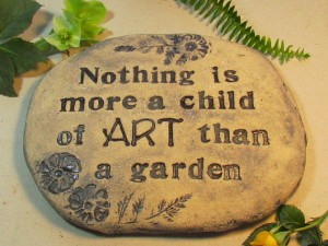 Garden stone with quote from Monet. Artist, gardener Mother's day gift ...