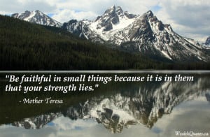 Mother Teresa Quotes – Faith and strength | Image