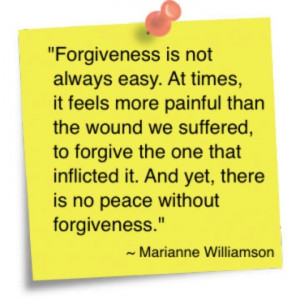 Forgiveness brings peace