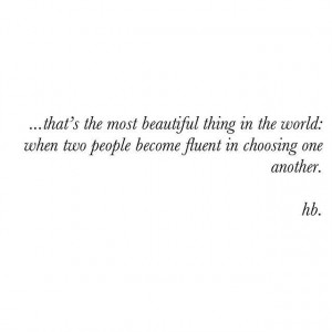 the most beautiful thing in world when two people become