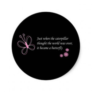 The Butterfly Quote Stickers - Black Butterfly