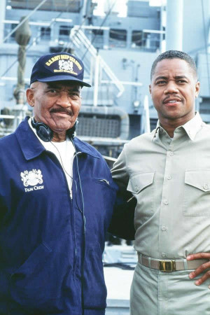 Pictured left is Carl Brashear and Cuba Gooding Jr. on the set of 20th ...