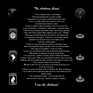 12 x 12 airborne creed i am an airborne trooper a paratrooper i jump ...