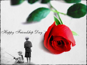 friendship day greetings red rose With Two Children Black And White HD ...