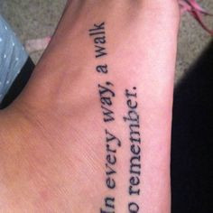 in every way a walk to remember tattoo more a walks to remember tattoo