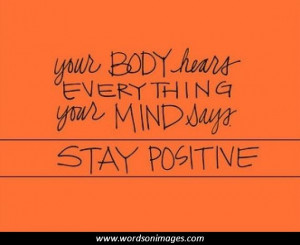 Positive thinking...