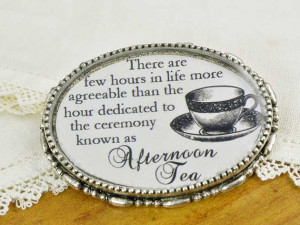 Henry James Tea Quotes Brooch - Literary Jewelry for Tea Lovers ...