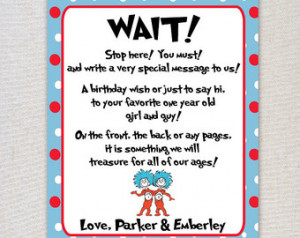 ... Dr. Seuss Inspired Guest Book Sign - PERSONALIZED - Print Your Own
