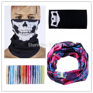 Fashion Stripe Skull Design Multi function Bandana Ski Sport