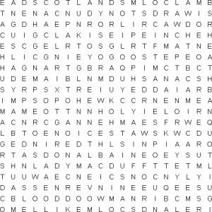 Free Printable Word Search Puzzles
