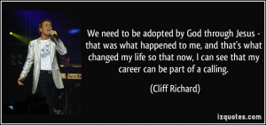 need to be adopted by God through Jesus - that was what happened to me ...