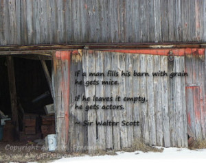 Country Quote - Rustic Fine Art Wal l Decor - Sir Walter Scott - Gray ...
