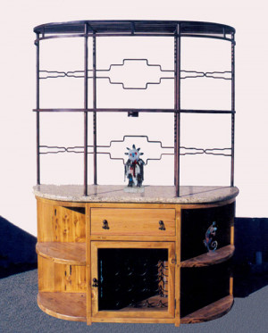 Wine Buffet Cabinet with Hutch