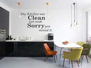 Kitchen Was Clean Funny Dining Room Quote Wall Art Decal Sticker
