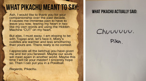 pikachu is breaking up with ash in pokémon