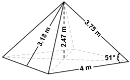 pyramid measurements Square Based Pyramid Maths