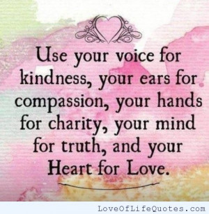 Use your voice for kindness