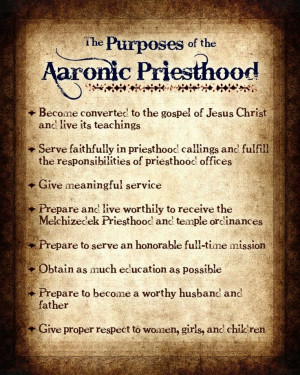 ... Lds Ideas, Lds Priesthood Preview, Lds Aaron Priesthood Purpose, Photo