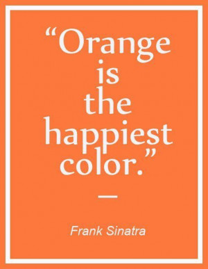 We love the color orange! What color makes you happy?